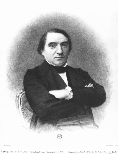 Ernest Renan (1823-92) naar een foto van Pierre Petit door French School